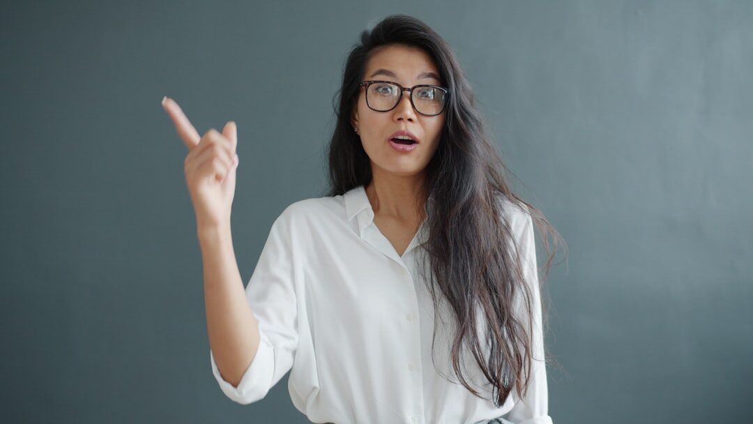 person speaking confidently