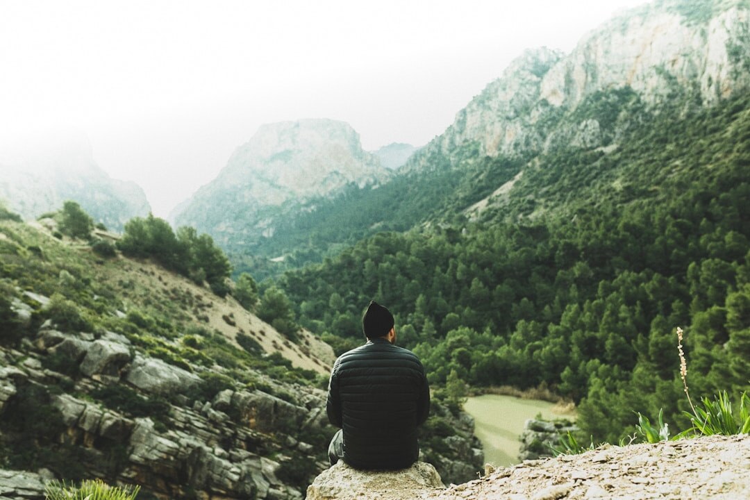 person reflecting in nature