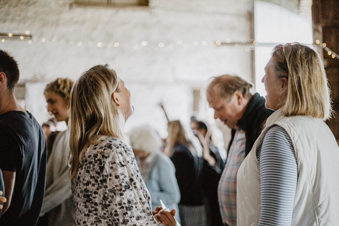 people networking at event